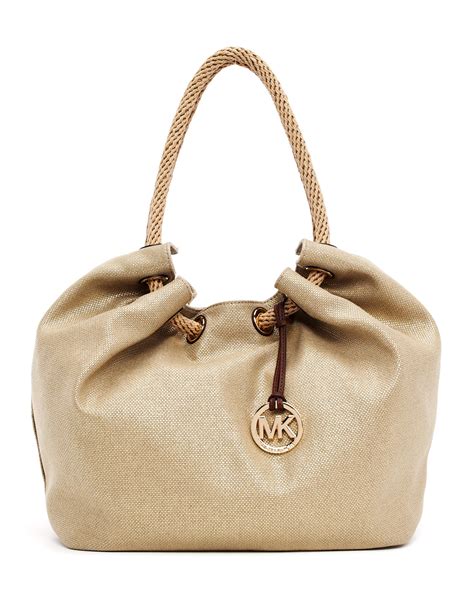 michael kors canvas tote bags.